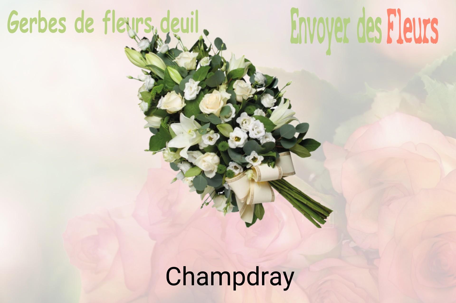 Gerbe de fleurs de deuil livrée à Champdray